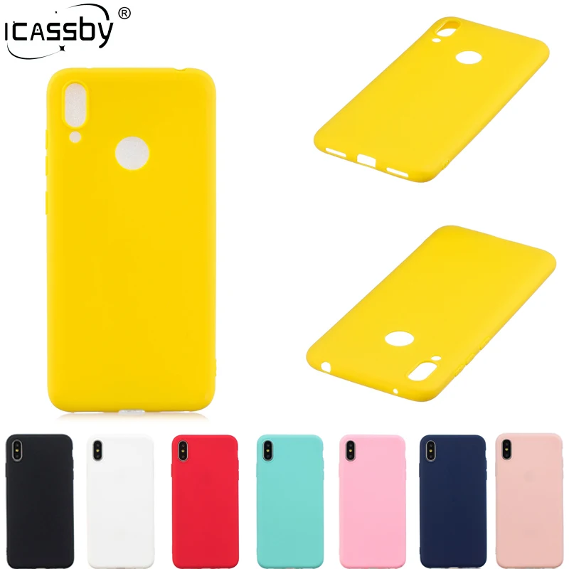 

Rubber TPU Silicone Case For Huawei Y7 2019 Candy Color Soft TPU Back Cover For Coque Huawei Prime Y7 2019 Huawey Y 7 2019 Case