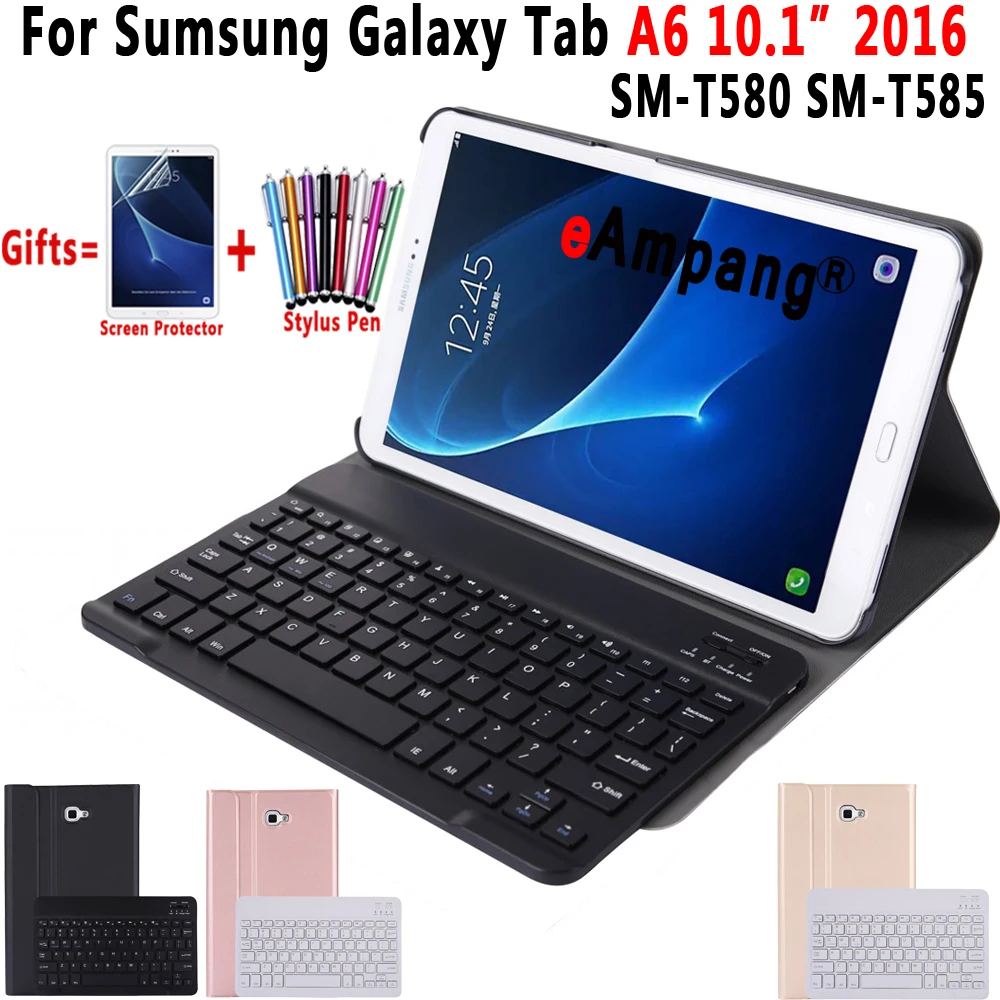 Чехол для Samsung Galaxy Tab A A6 10,1 крышка тонкая клавиатура Bluetooth кожаный чехол для T580 T585 SM-T580 SM-T585 чехол Funda