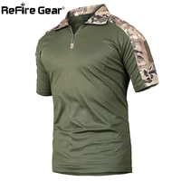 refire gear summer tactical camouflage t shirt men quick dry military uniform t shirt breathable wicking army combat tee shirts