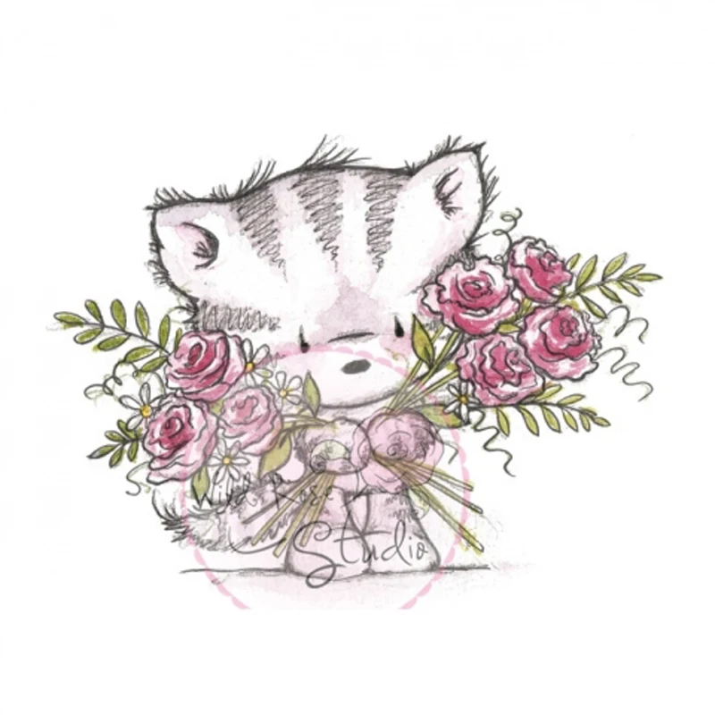 Animal/flower Transparent Clear Stampr DIY Scrapbooking Photo Album Decorative Paper Card Crafts Handmade Gift Wild Rose | Канцтовары