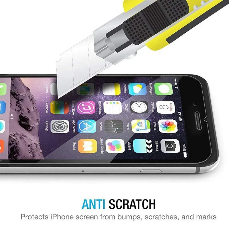 Ascromy 10 шт для iPhone X защита экрана закаленное стекло 9H 7 Plus 8 6 6S 5 S 5S SE 5C 4 4S verre trempe |