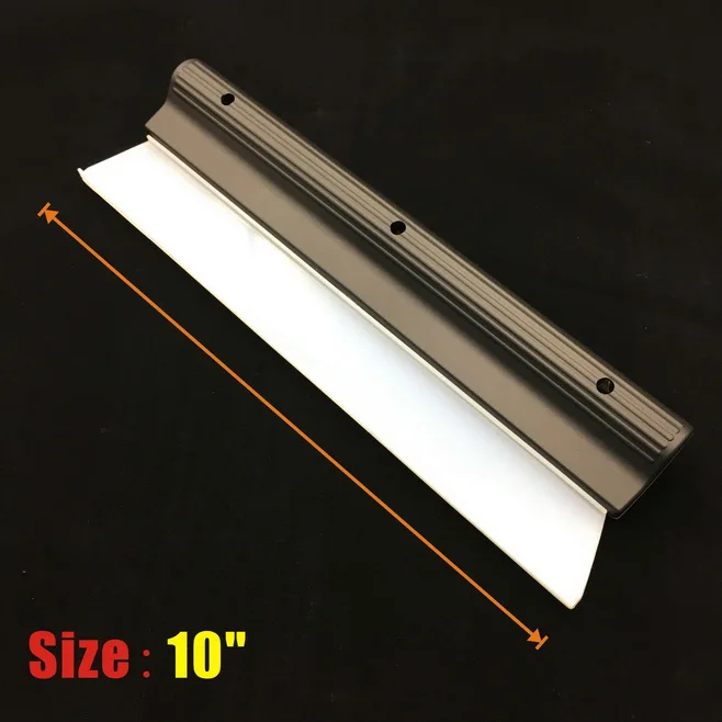 Length 10 inch 1 шт., экологически чистый силиконовый очиститель воды, черная ручка, скребок для мытья, очистка окон, качество w/японский стандарт, 3 Размер 10 12 16 В - Цвет: Length 10 inch