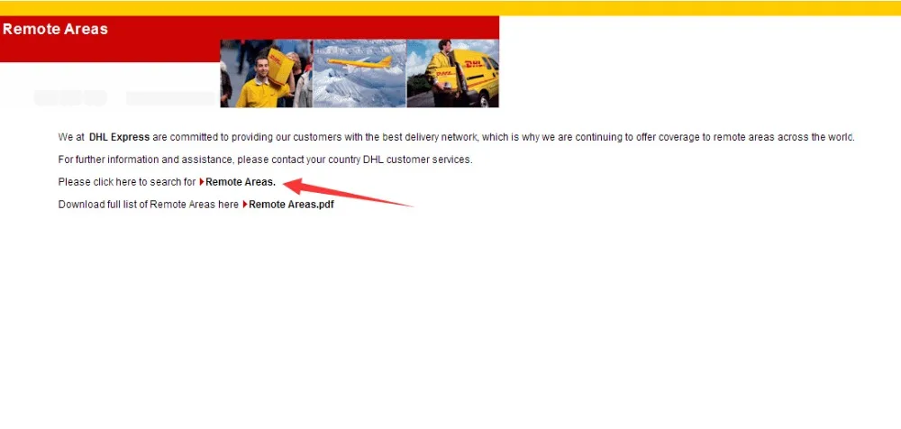 

Freight compensation for DHL FEDEX TNT Remote areas