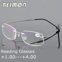 reading glasses men women rimless ultra light magnetic presbyopic eyeglasses for male female 1 01 52 02 53 03 54 0 rs079