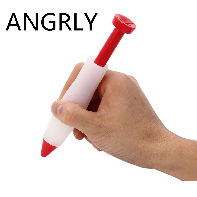 

ANGRLY Silicone Paint Pen Cake Cookie Pastry Cream Chocolate Decorating Syringe Tool Chocolate Pen Kitchen Tools Accessories