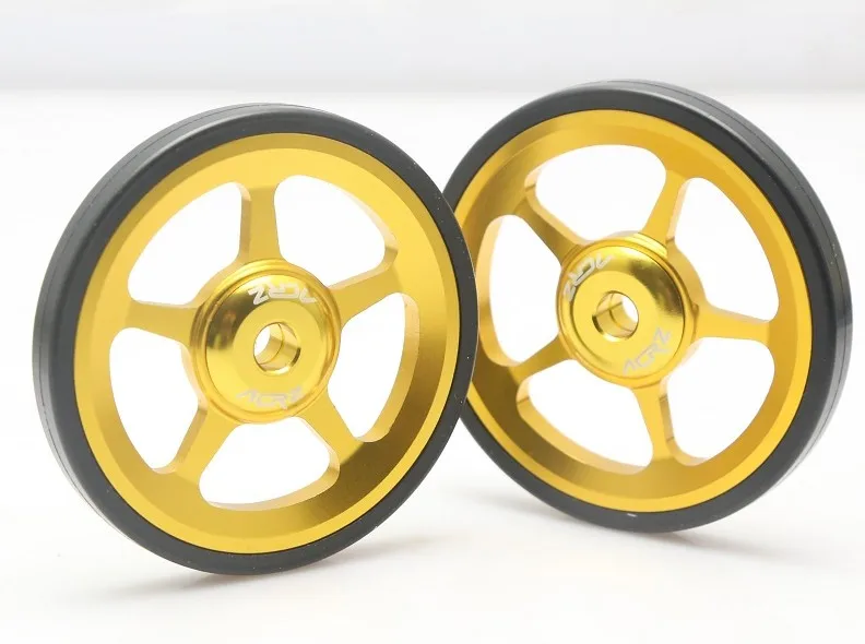 1 пара супер легкий easywheel для Brompton черный/серебристый/золотой с титановыми кляксами
