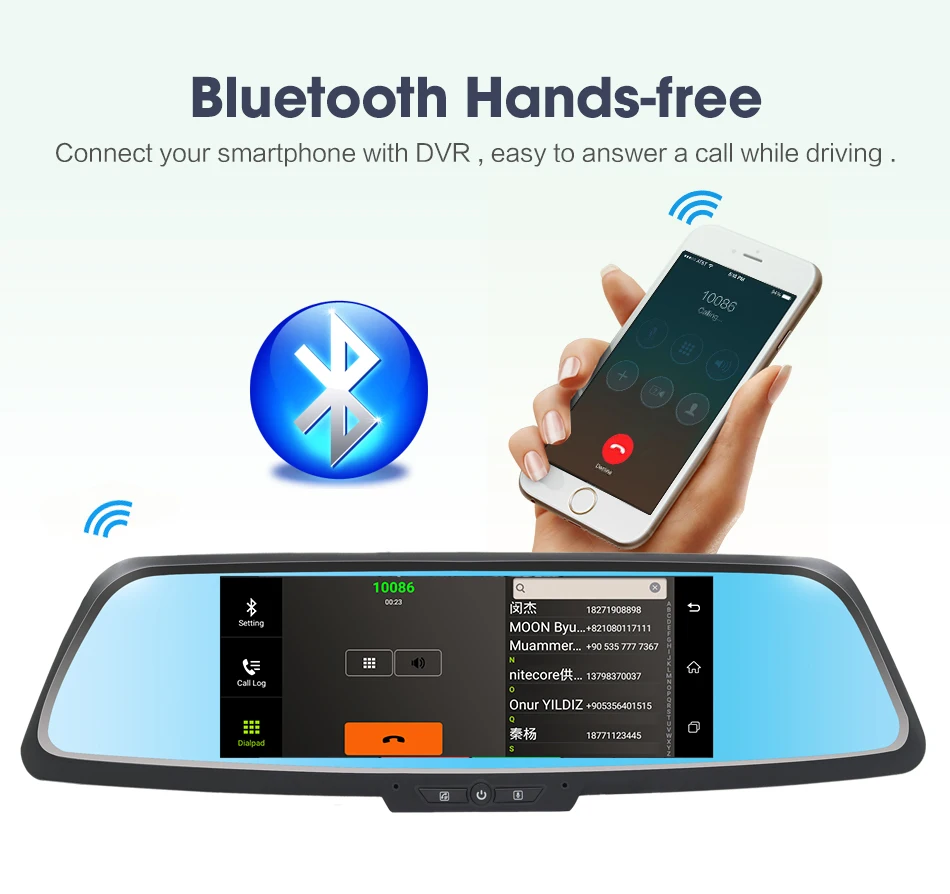 Flordgramy 7&quot 3G Car Camera Android 5.0 DVR GPS Navigation Video Recorder 1080P Automobile Mirror Dash cam | Автомобили и