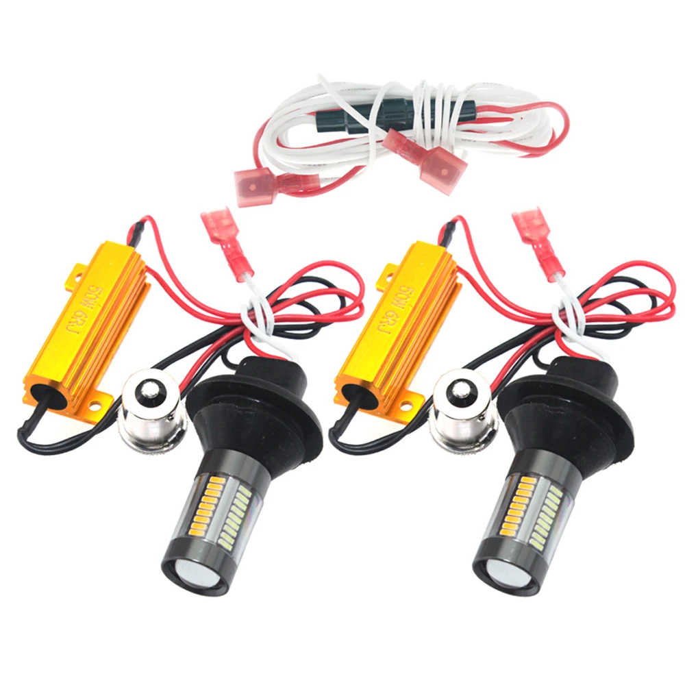 Двойной Цветной СВЕТОДИОДНЫЙ светильник DRL с поворотным сигналом t20 7440 t25 3156 BA15S 1156