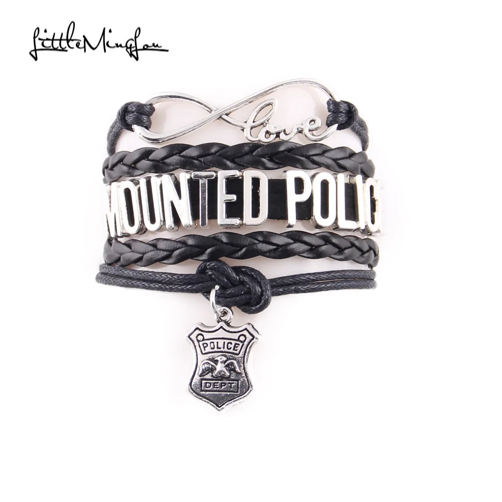 Маленький MingLou Бесконечность любовь монтируется полиция браслет dept очарование