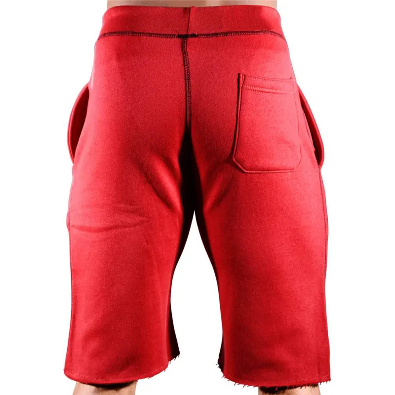 New high quality slim fit Bodybuilding mens fashion short pants new Fitness Joggers sweatpants shorts men's | Мужская одежда