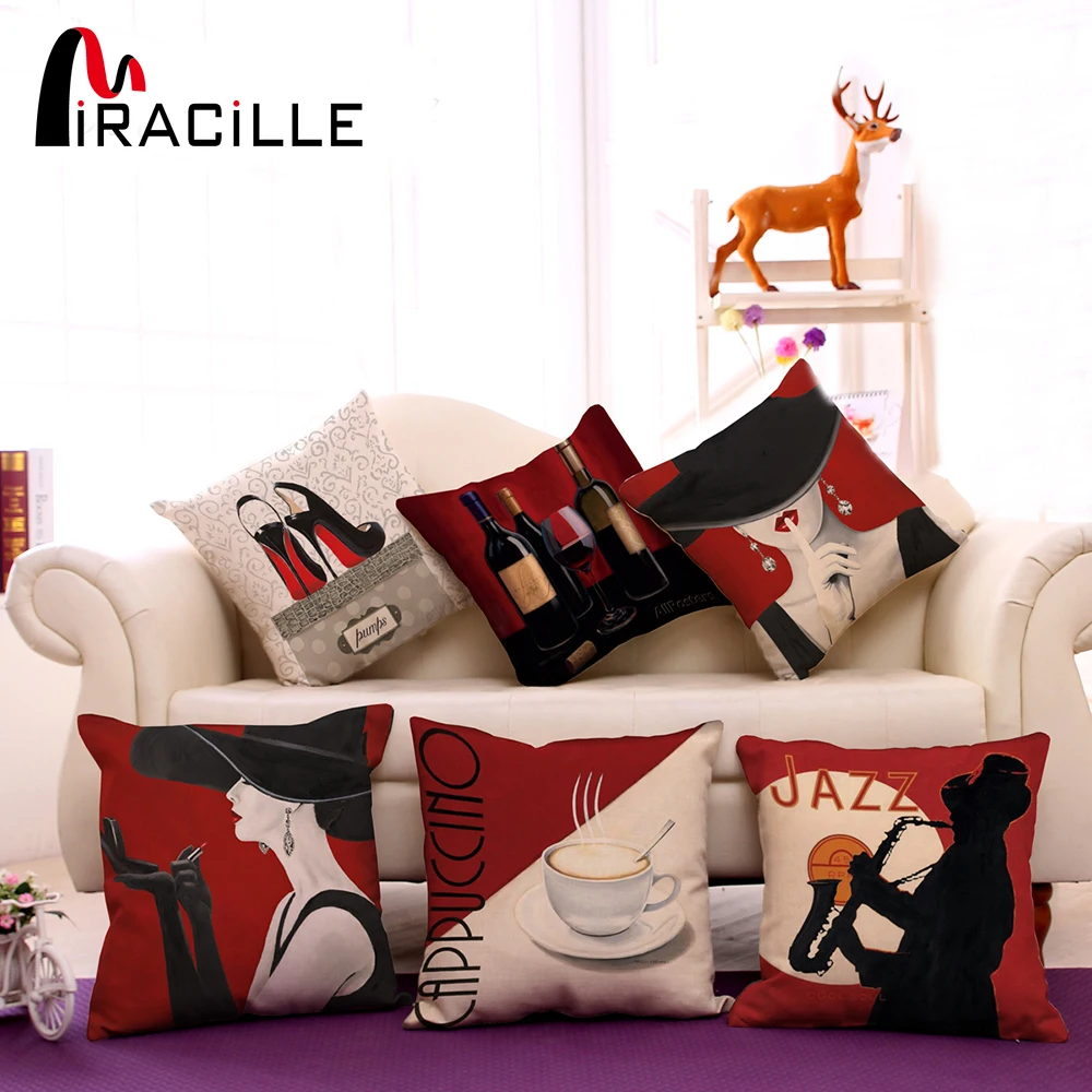 Сексуальный Дамский чехол для подушки хлопковый льняной квадратный журнальный