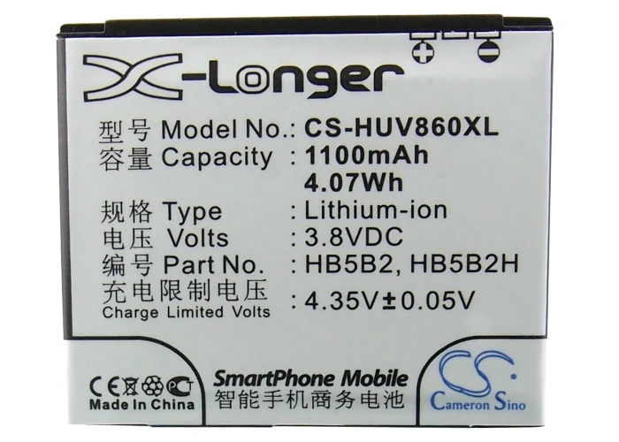 Cameron Sino высокое качество 1100mAh батарея HB5B2 HB5B2H для Huawei C5900 C5990 C6000 C7600 T5900 U5509 U7300 U7310 U8300
