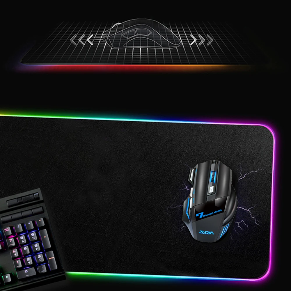 

RGB Mousepad Gaming Mouse Pad Large Gamer big Super size XXL Game Keyboard Pads Mause Mat LED natural rubber for Computer gamer