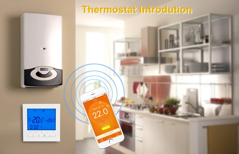 

Digital Wifi Thermostat Temperature Controller LCD Display Thermostat Temperature Measuring Tools for Electric Water Heating