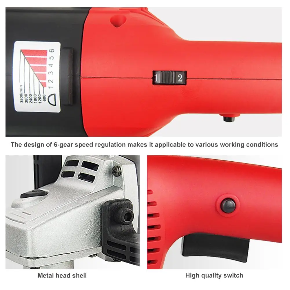 Car Sander Machine Waxing 220V 1400W Multi-purpose Variable Speed Polisher Six-speed Regulation Accessories | Автомобили и