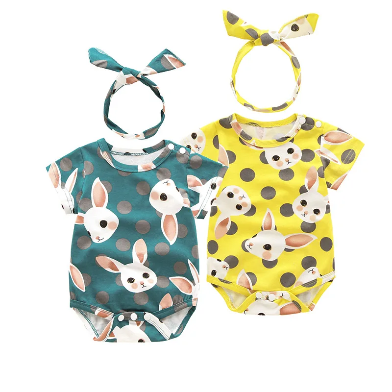 Комбинезон для новорожденных из хлопка с повязкой на голову|body infantil|baby bodysuitsnewborn