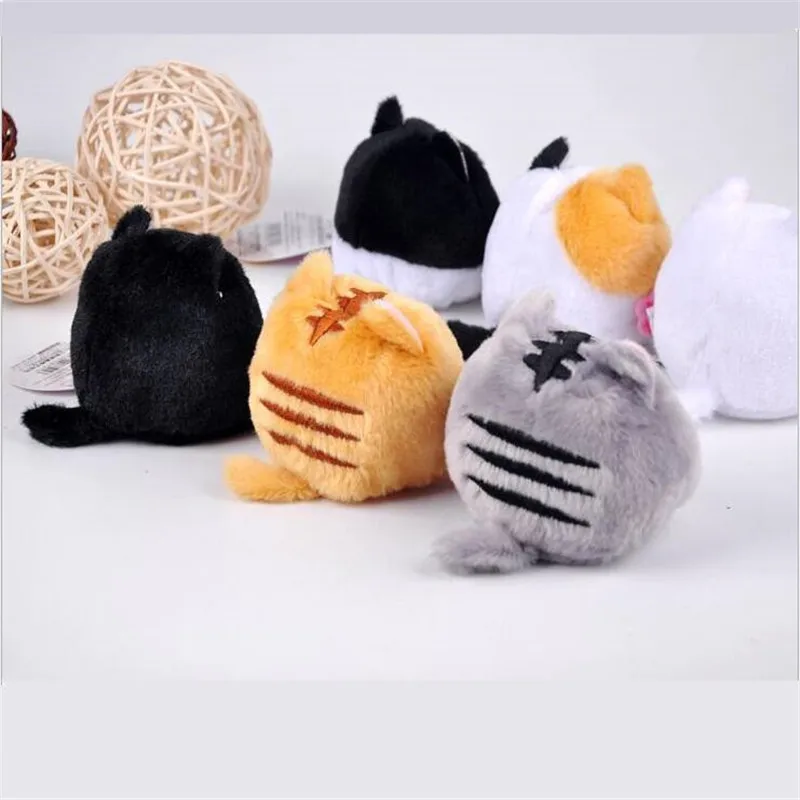 Новинка 1 шт. 6 цветов KAWAII 8 см кошки мягкие игрушки брелок кошка подарок плюшевая игрушка кукла детская вечеринка день рождения плюшевые игрушки для девочки Новинка