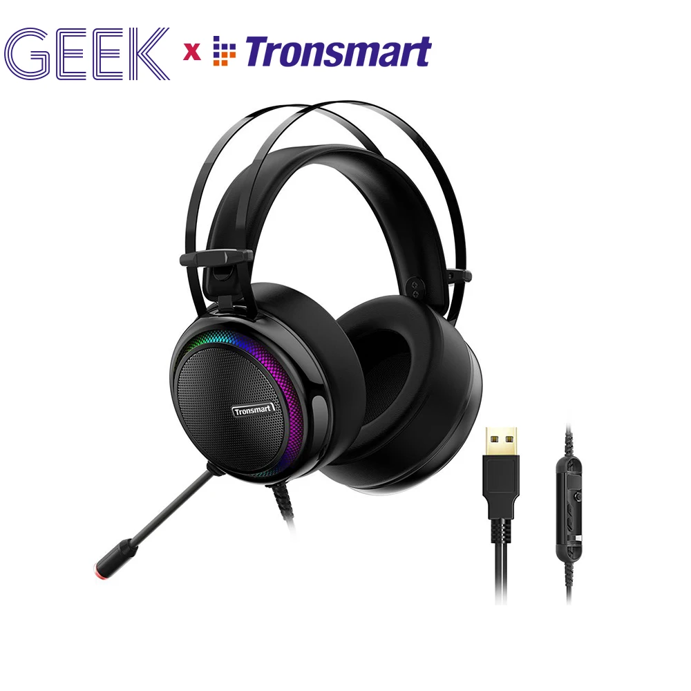 Игровая гарнитура Tronsmart Glary виртуальная 7 1 USB интерфейс игровые наушники для ps4