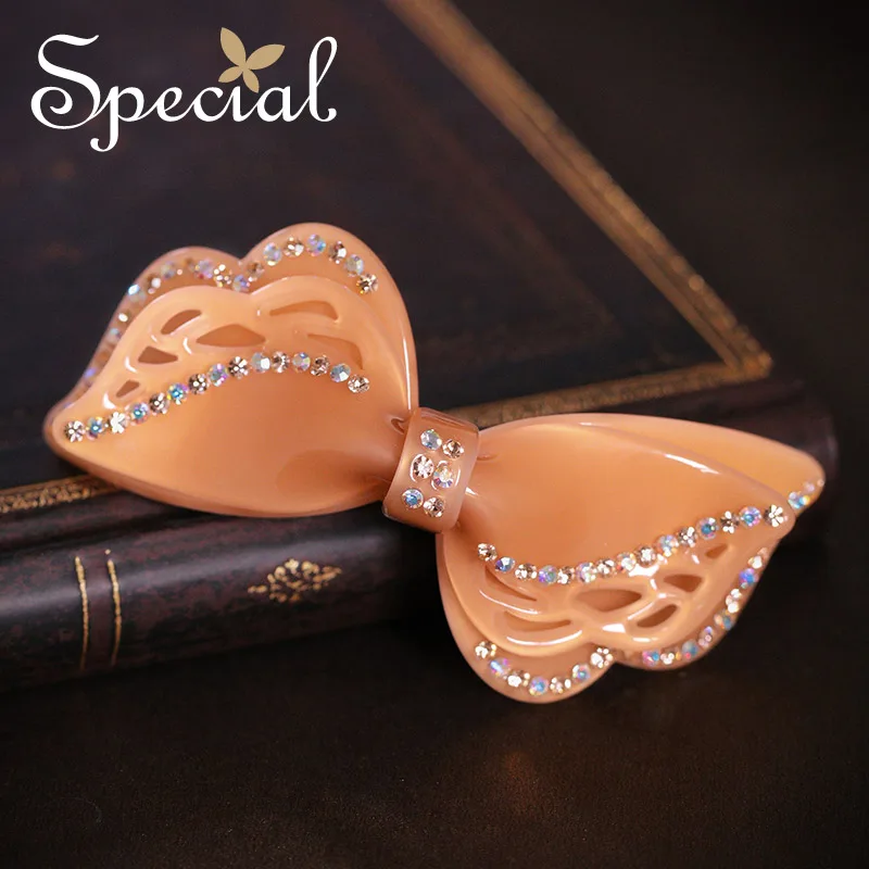 Special Brand Fashion Acetate Fiber Hair Pins &amp Clips Bowknot Accessories Barrettes New Jewelry Gifts for Women S1639H | Украшения и