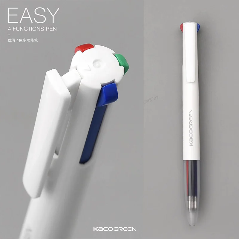 Новинка Xiaomi Mijia KACO 4в1 многофункциональные ручки 0,5 мм черный/синий/красный/зеленый стержень сменный гелевый карандаш чернила для офиса и школы