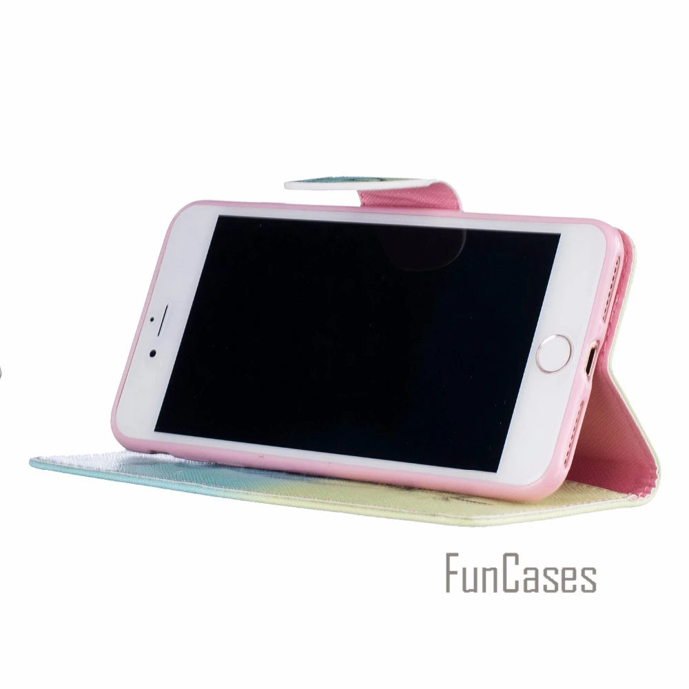 Флип Чехол Fundas СПС Coque iphone 8 Plus iPhone 7 5.5 дюймов + держателей карт ip телефон