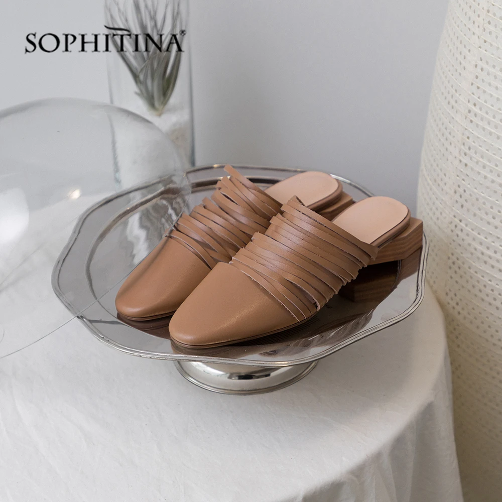 SOPHITINA/Высококачественная женская обувь на плоской подошве украшение бахромой