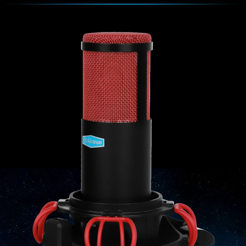 Alctron X50B Профессиональный Большой мембранный конденсаторный микрофон студийная запись вокальный микрофон с микрофоном поп-фильтр амортизатор