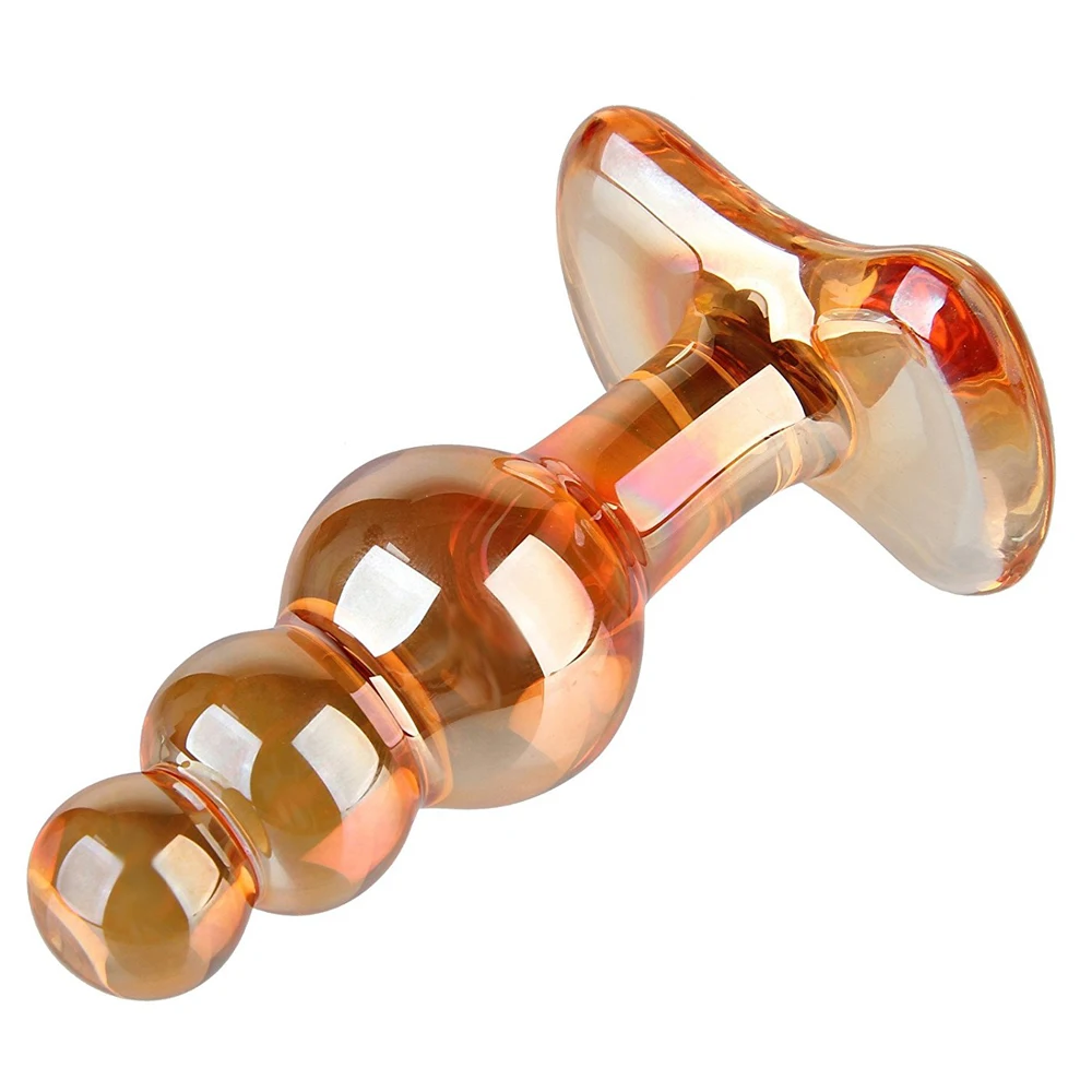 Pyrex glass dildo fake penis crystal anal beads butt plug prostate massager g-spot female masturbation Sex toys for women men |