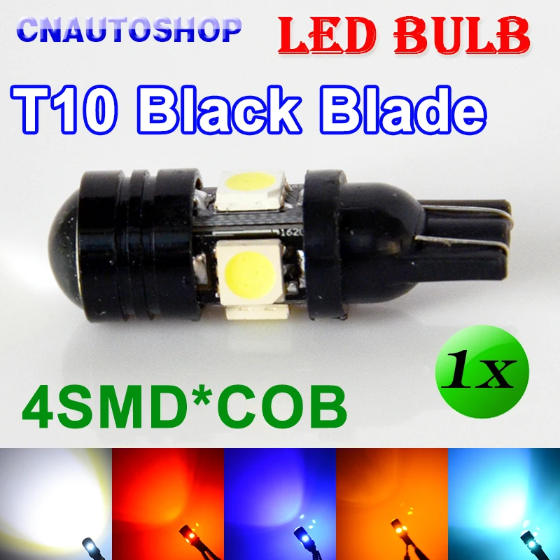 1 X светодиодный проектор W5W T10 Black Blade 4SMD + 5 Вт линзы для упаковки автомобиля