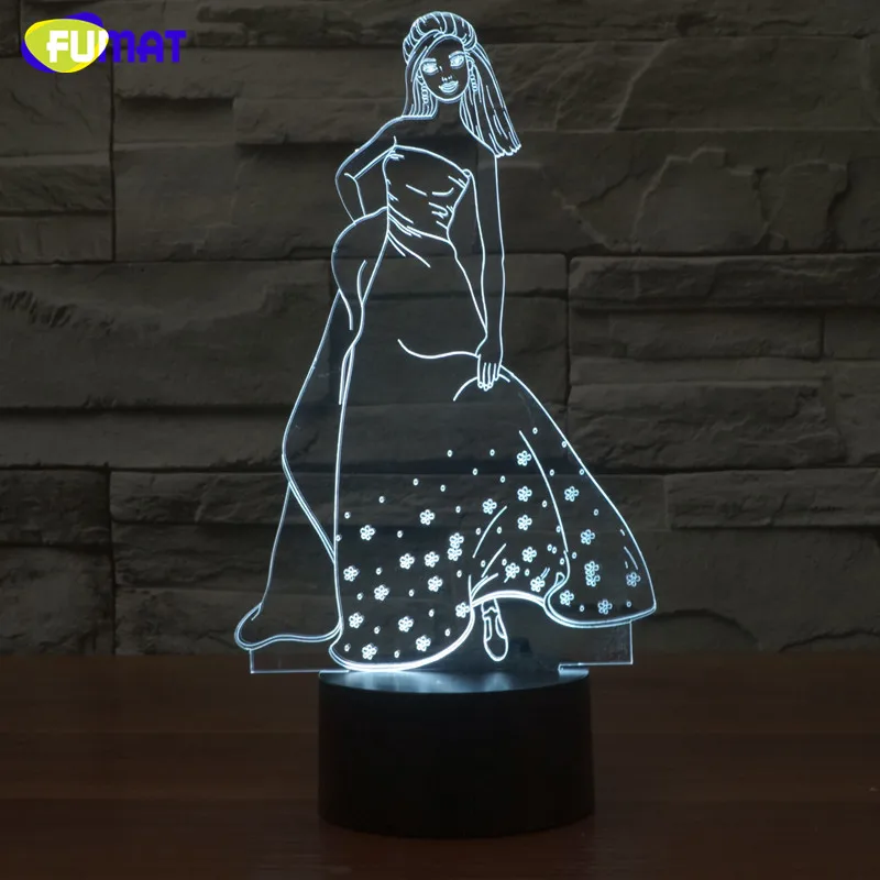 FUMAT 3D Lamp Beauty Night Light Bedside Lights Table Lampara With Changeable Ancient Kids Gift | Лампы и освещение