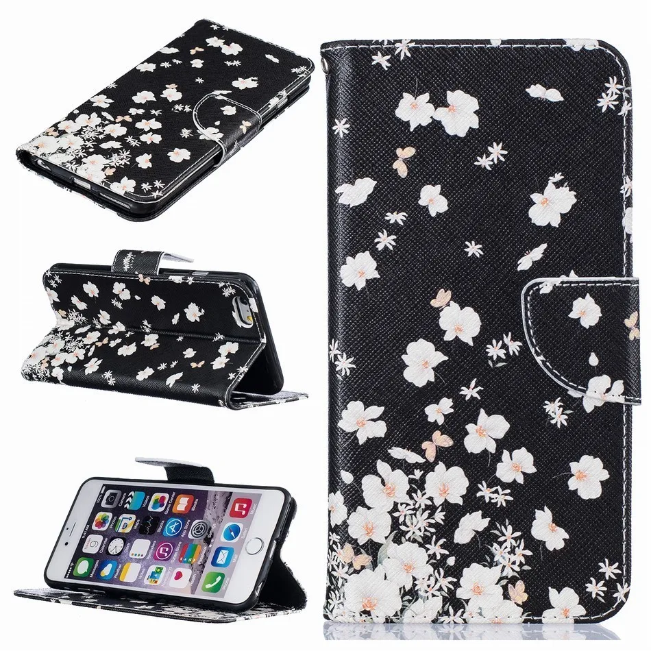 Цветные кожаные чехлы для телефона для Apple iPhone 5 5S SE 6 6S 7 8 Plus X XS MAX XR Чехлы для книг с отделениями для карт Fundas DP07G