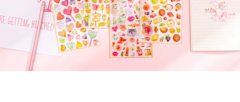 24 pcs/lot Sweet Cake Geometry Diy 3D Decorative Stickers Scrapbooking Stick Label Diary Stationery Album Stickers
