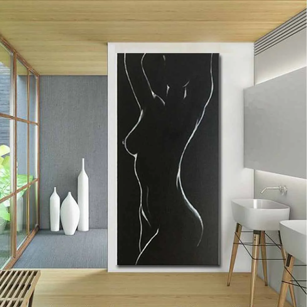 Большая картина фигурка Расписанная вручную|figure painting|canvas paintingwall pictures |
