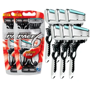 6 шт., мужские бритвенные лезвия из нержавеющей стали