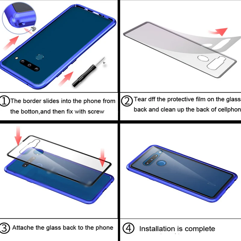 Защитный чехол для LG G8 ThinQ с металлической рамкой, прозрачная задняя крышка из закаленного стекла, чехол s для LG G8 ThinQ, металлический бампер LGG8ThinQ