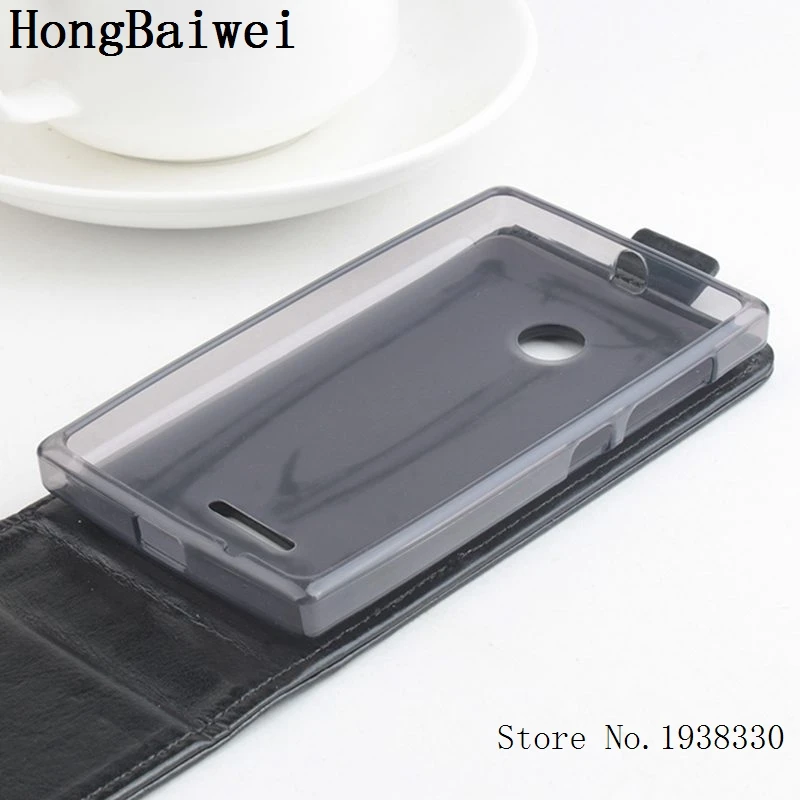 Hongbaiwei Роскошный кожаный флип чехол для Nokia Microsoft Lumia 532 Dual Sim сотовый телефон задняя