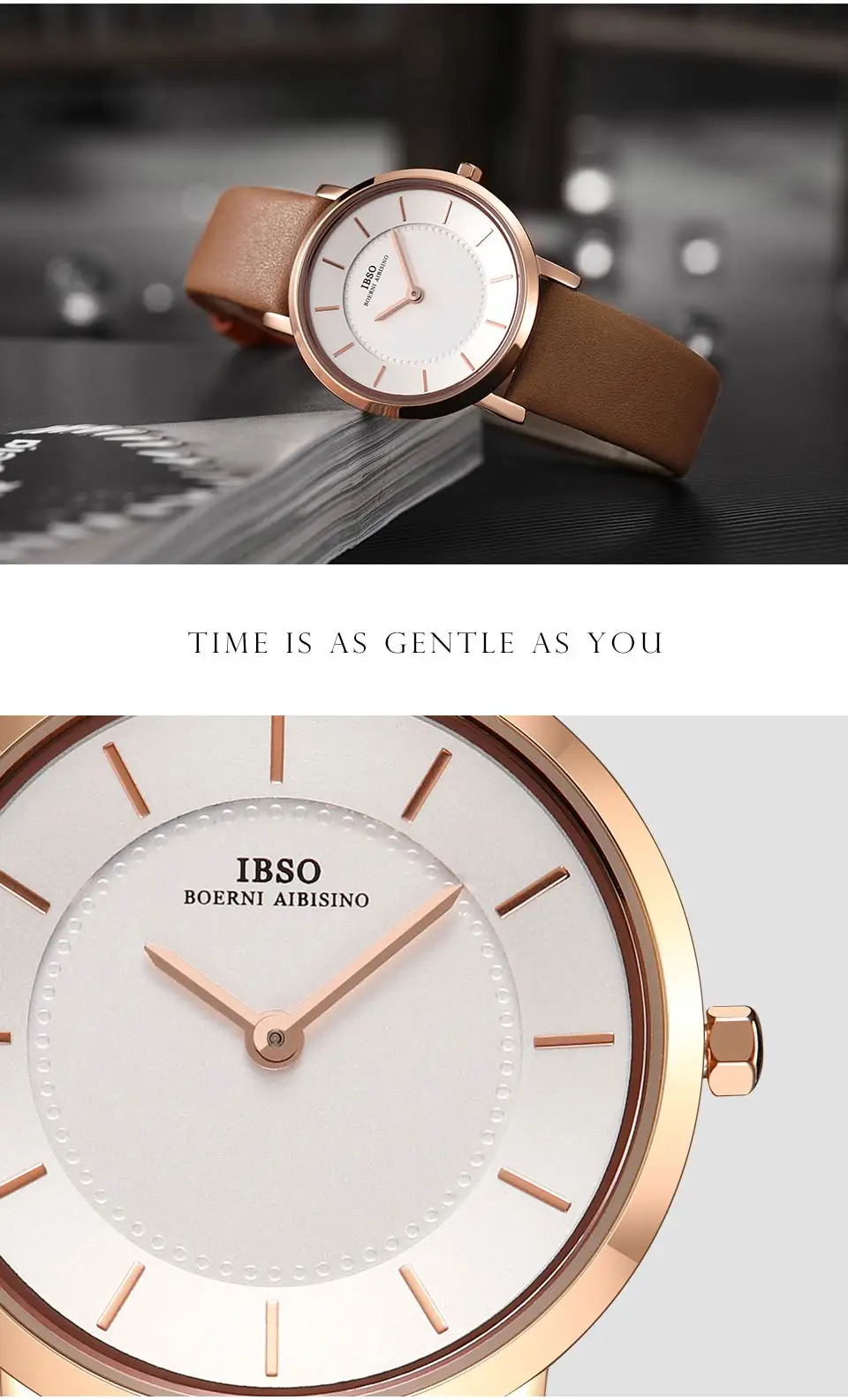 IBSO 7,6 мм наручные женские часы простые женские часы модные Montre Femme кварцевые женские часы Relogio Feminino