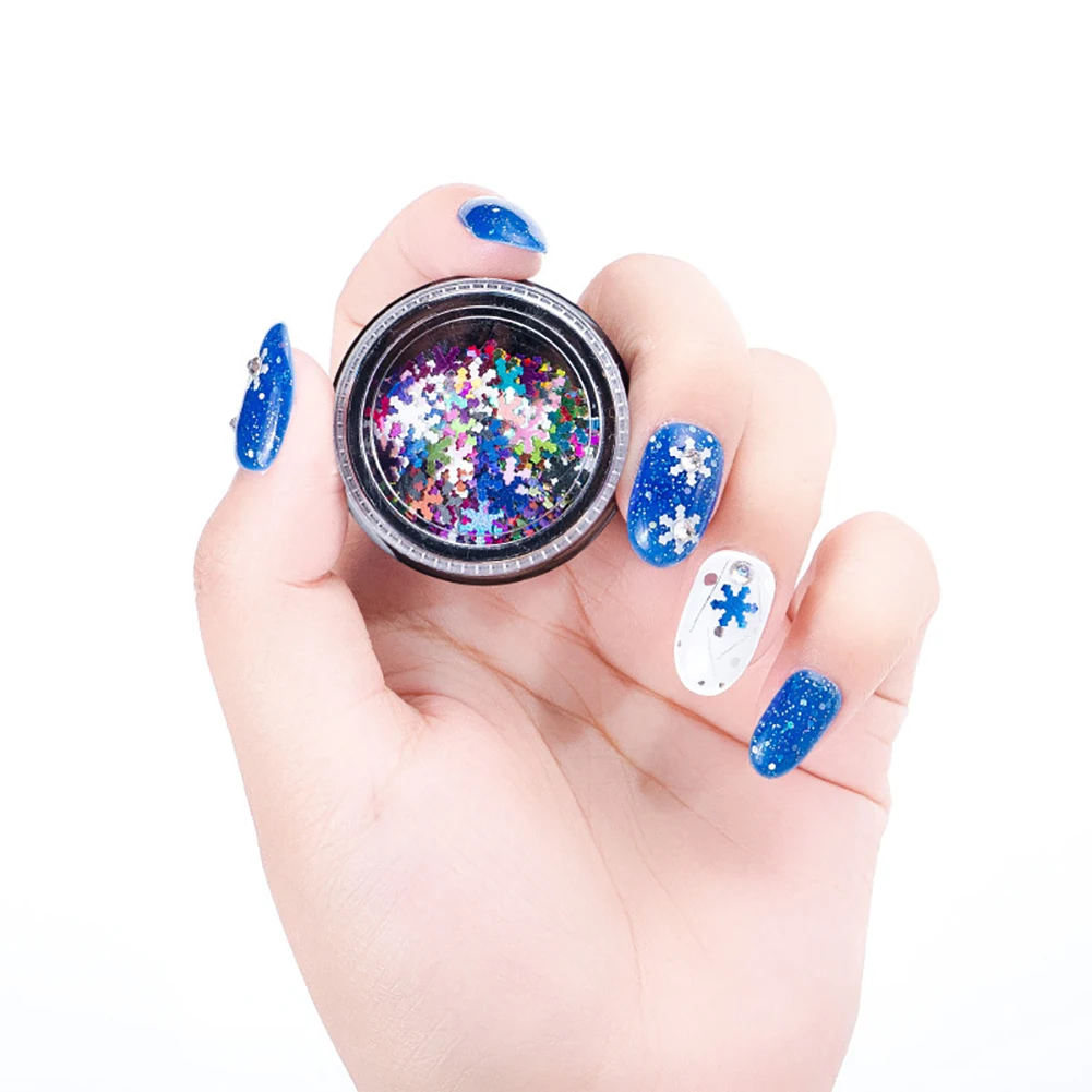 1 шт. Снежинка Блестки для украшения ногтей блеск набор блестящие Diy аксессуары