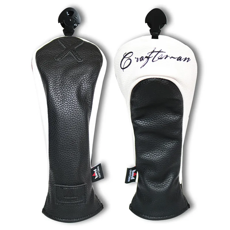 Craftsman черный/белый Премиум 3D модель Гольф деревянная голова Чехлы для головы драйвер FW UT утилита спасательные головные уборы - Цвет: X UT Head Cover