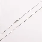 Настоящее 925 пробы серебро 1,0 мм Китай цепочка ожерелье Шарм для женщин 21  23 дюйма