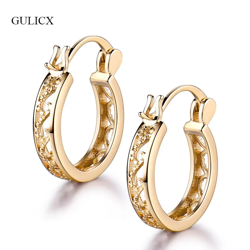 GULICX 2017 модные маленькие круглые серьги в виде корзин для женщин