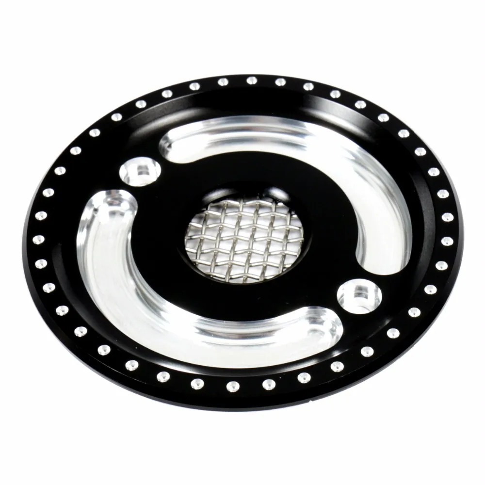 Передняя крышка мотоцикла черный хром шкив двигателя для Harley Sportster XL 883 1200 48 72 SuperLow