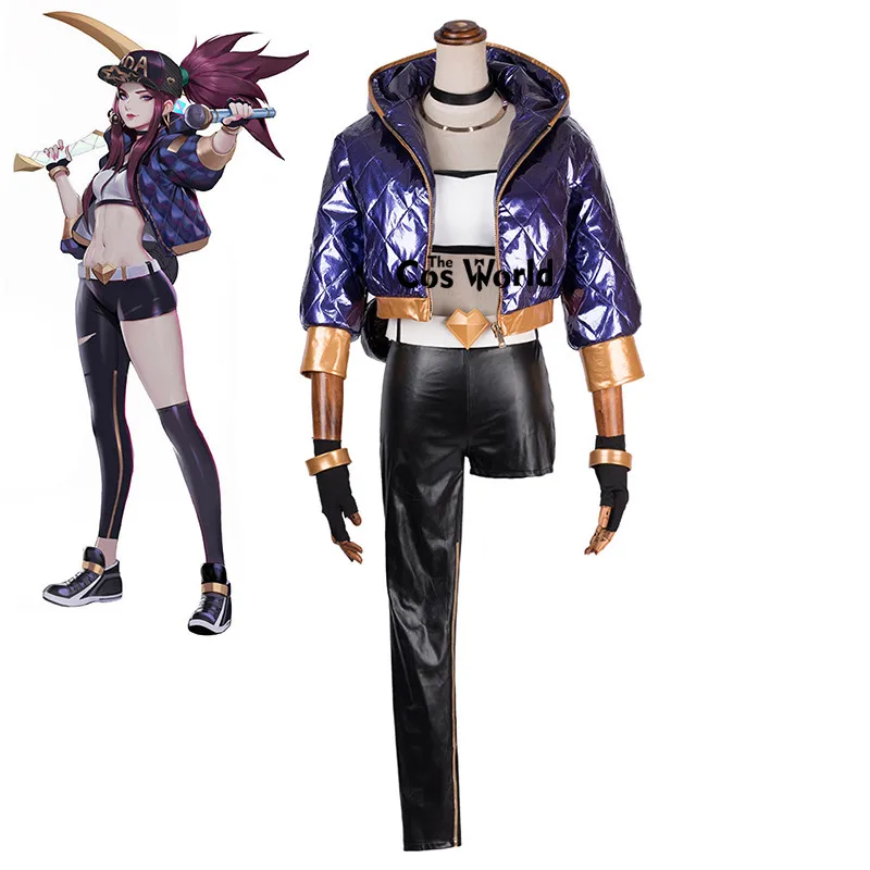 Костюм для косплея LOL KDA Girl Group The Rogue Assassin Akali|Игровые костюмы| |