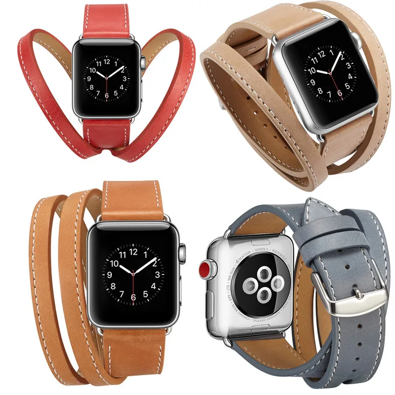 Ремешок из натуральной кожи для apple Watch Series 1/2/3/4 38/42/40/44 мм|Ремешки часов| |