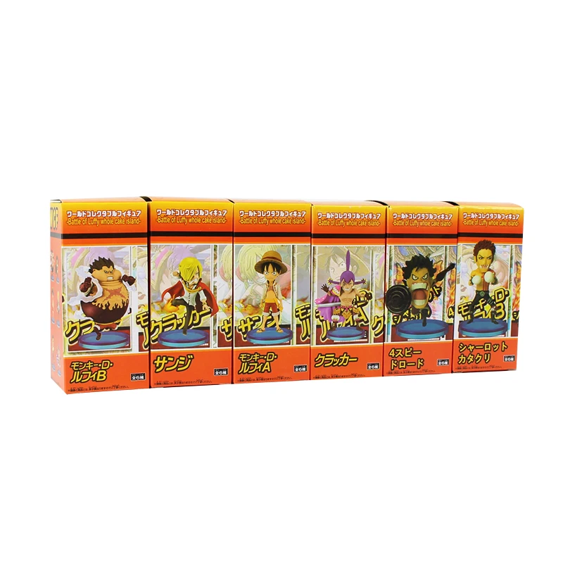 Экшн фигурки Luffy Sanji Katakuri Cracker Charlotte 6 шт./лот аниме модели игрушек|Игровые и