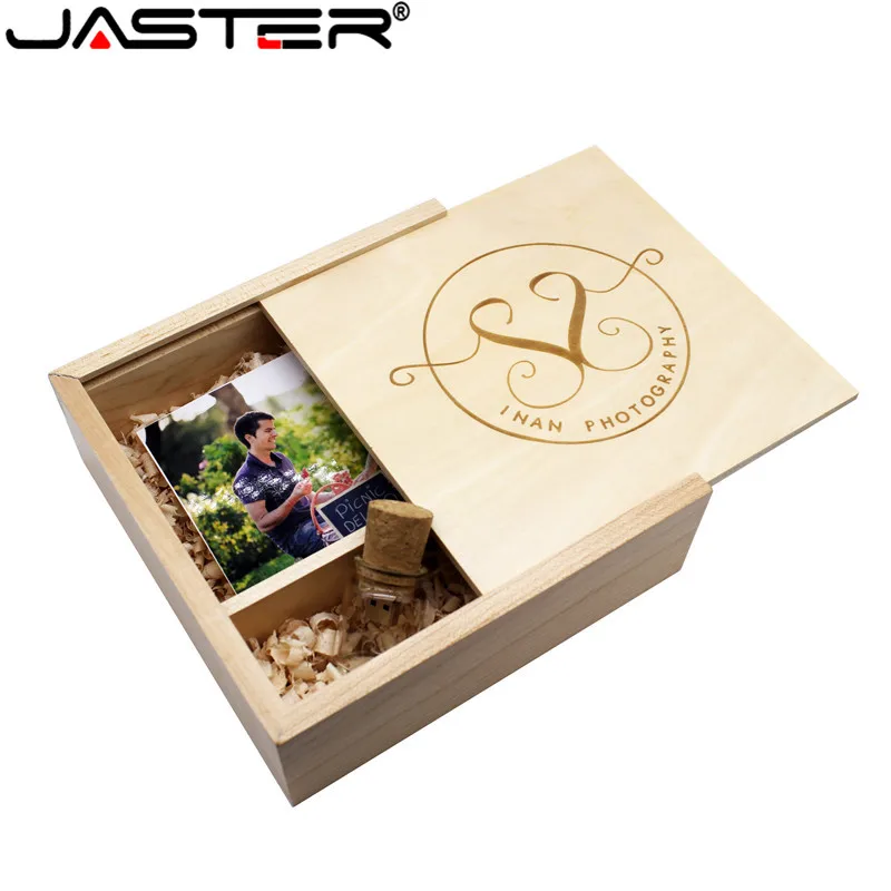 JASTER 180*180*60 мм фотоальбом деревянный USB + коробка usb флеш накопитель карта памяти