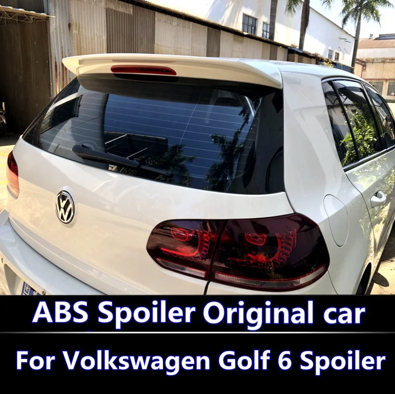 Для VW Golf 6 2010 2013 Спойлер ABS Материал заднее крыло автомобиля праймер цвет задний