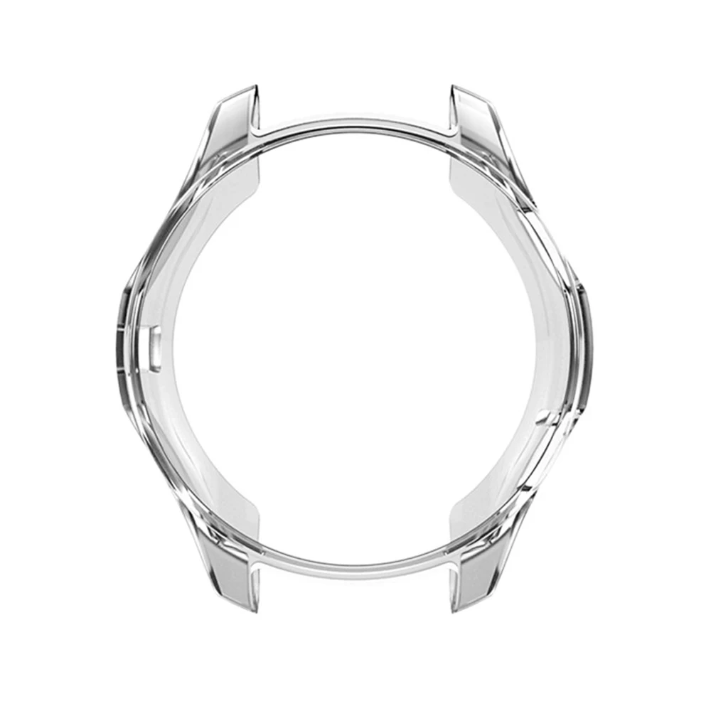 Clear 46mm Модный Цветной чехол с покрытием для часов samsung Galaxy Watch 42 мм 46 мм, защитный чехол, тонкий мягкий чехол из ТПУ с краями, бампер, аксессуары - Цвет ремешка: Clear 46mm