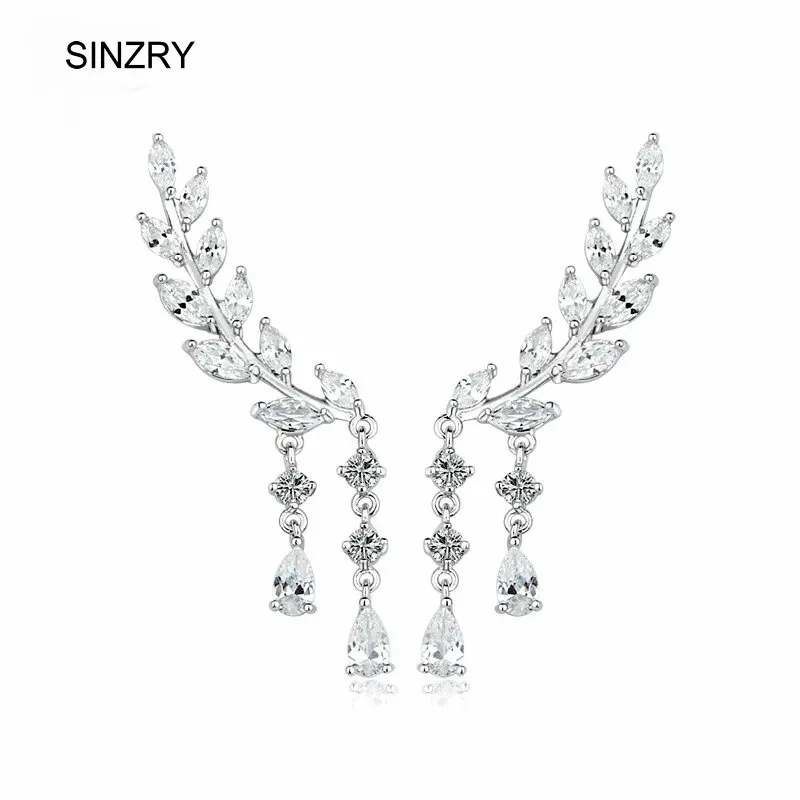 SINZRY Топ Номинальный корейский стиль Оливер лист огранка кубический циркон