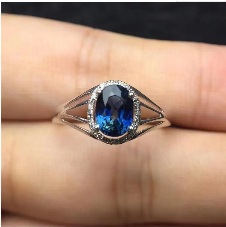 Сапфировое Кольцо 18 k кольцо из белого золота натуральное и настоящее сапфировое